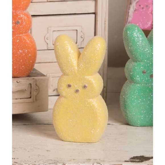 Bethany Lowe Easter Bunny Peeps Complete Set of 6 Purple Pink Blue Green Yellow - Picture 3 of 12